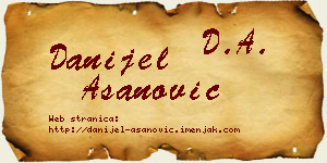 Danijel Asanović vizit kartica